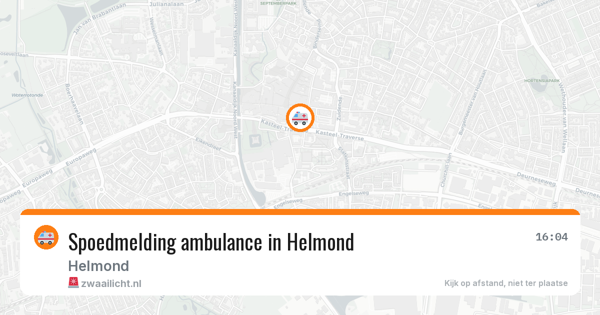 Spoedmelding ambulance in Helmond — 10 aug 2026