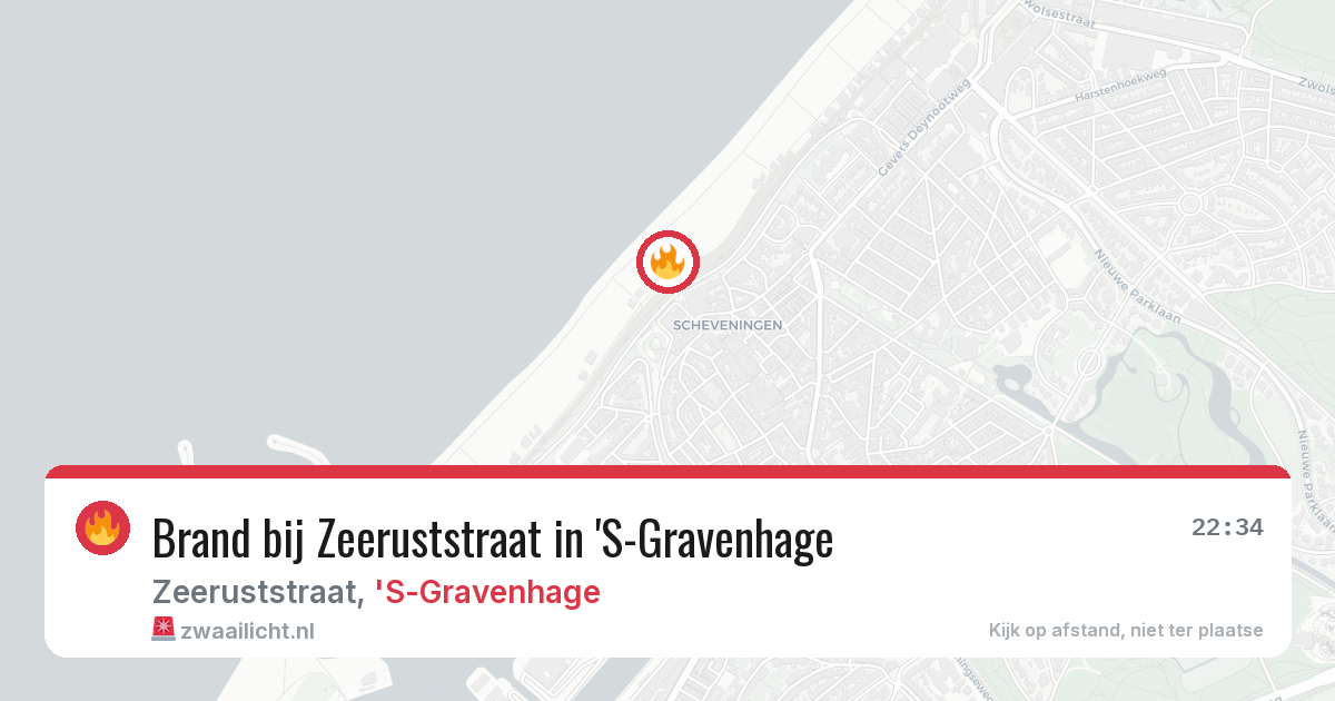 Brand bij Zeeruststraat in 'S-Gravenhage — 12 aug 2026