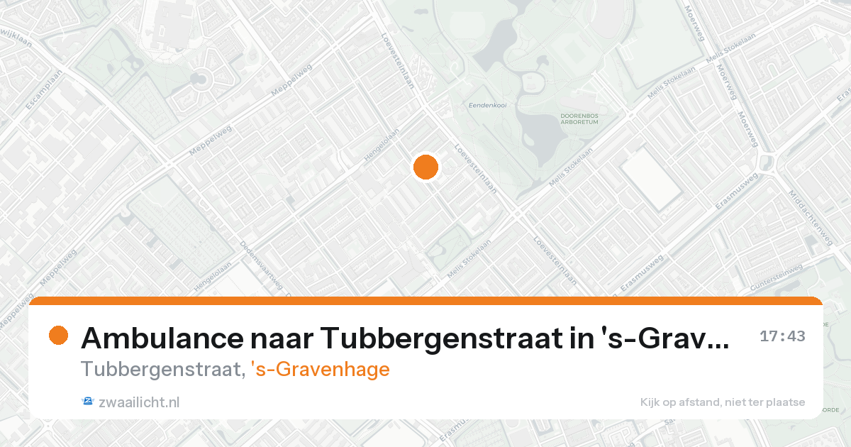 Ambulance naar Tubbergenstraat in 's-Gravenhage — 24 aug 2026