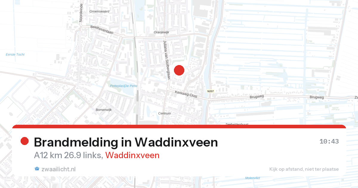 Brandmelding in Waddinxveen — 21 feb 2026