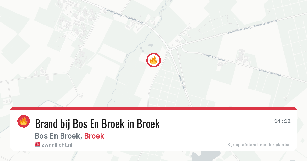 Brand bij Bos En Broek in Broek — 5 aug 2026
