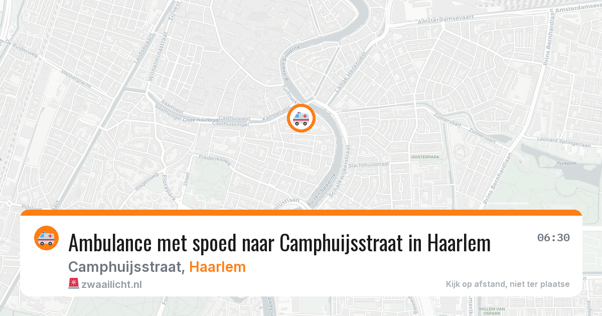 Ambulance met spoed naar Camphuijsstraat in Haarlem — 28 jul 2026