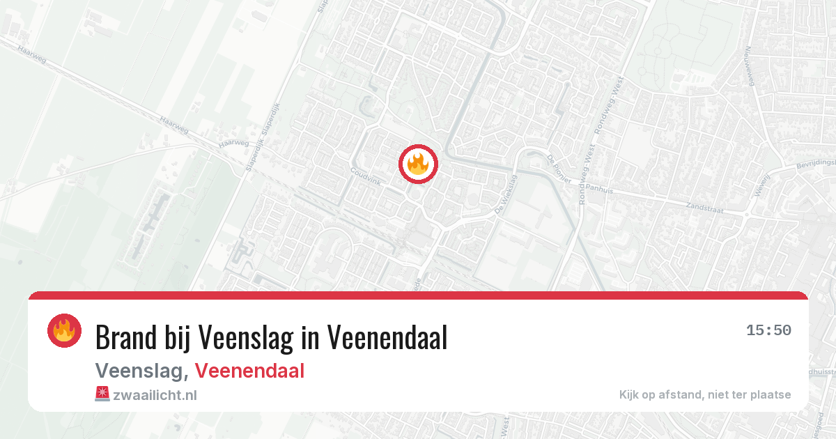 Brand bij Veenslag in Veenendaal — 6 jul 2026