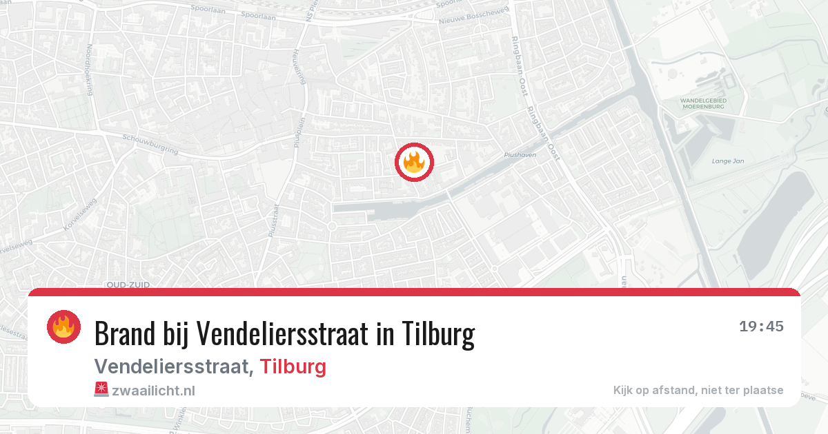 Brand bij Vendeliersstraat in Tilburg — 30 jul 2026