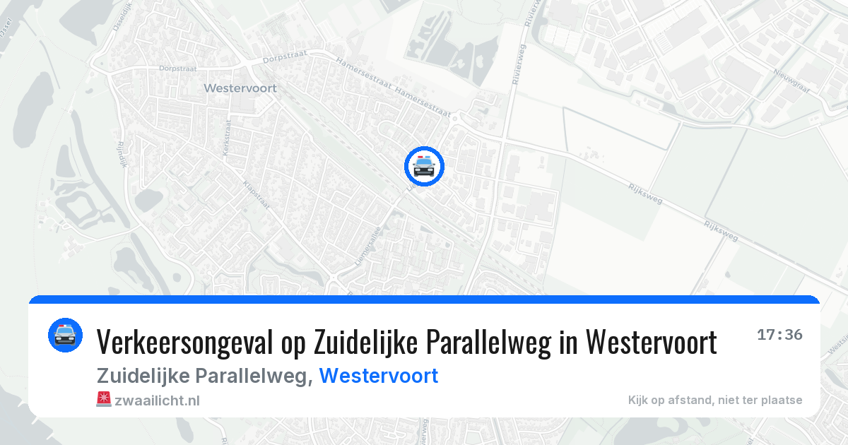 Verkeersongeval op Zuidelijke Parallelweg in Westervoort — 10 apr 2026