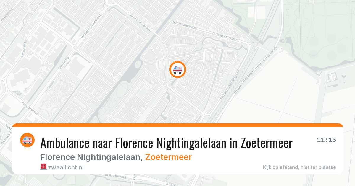 Ambulance naar Florence Nightingalelaan in Zoetermeer — 11 aug 2026