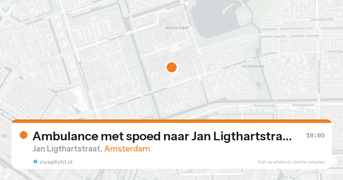 Ambulance met spoed naar Jan Ligthartstraat in Amsterdam — 8 feb 2026