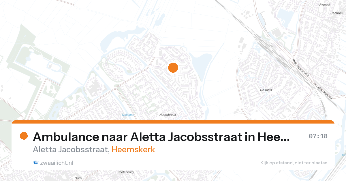 Ambulance naar Aletta Jacobsstraat in Heemskerk — 28 aug 2026