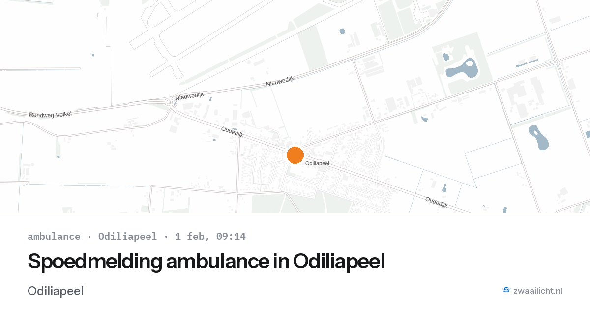Spoedmelding ambulance in Odiliapeel — 1 feb 2026