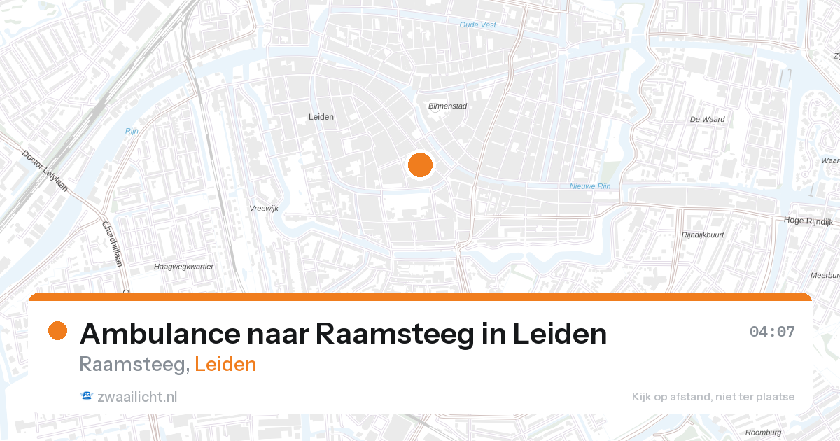 Ambulance naar Raamsteeg in Leiden — 28 aug 2026
