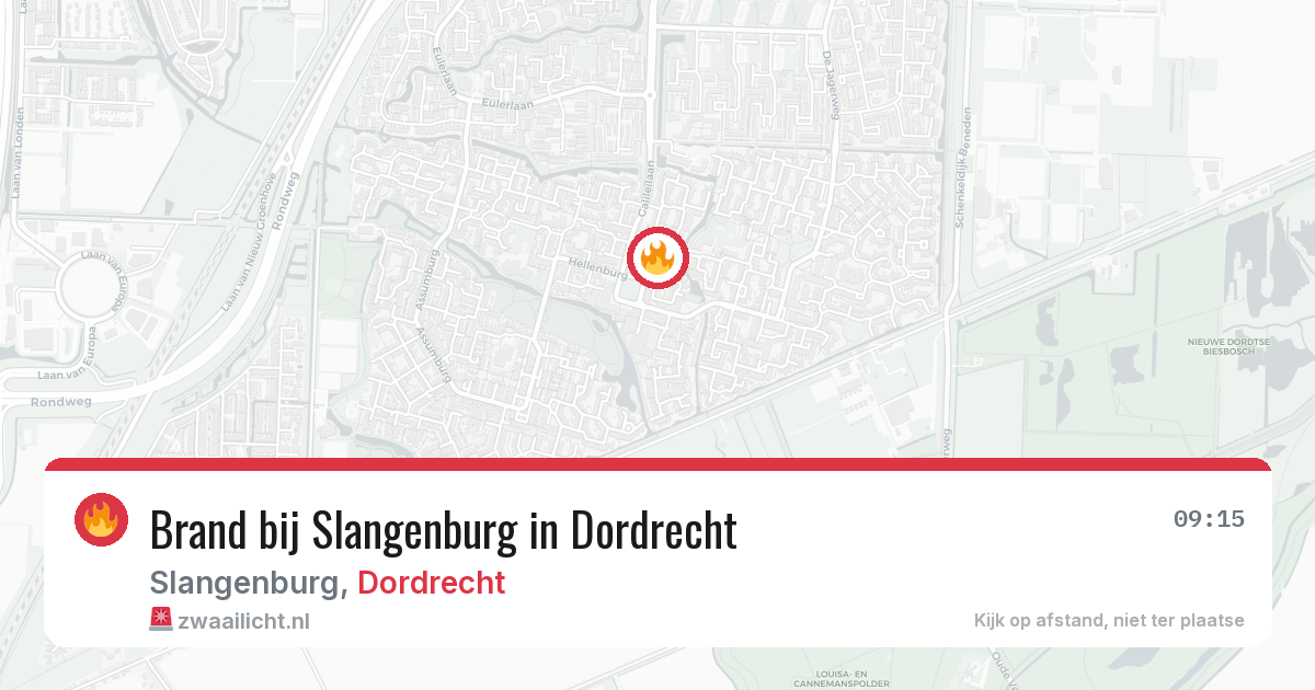 Brand bij Slangenburg in Dordrecht — 1 jul 2026