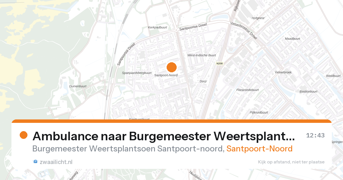 Ambulance naar Burgemeester Weertsplantsoen Santpoort-noord in Santpoort-Noord — 14 jun 2026