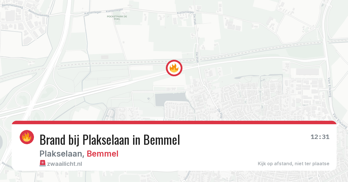 Brand bij Plakselaan in Bemmel — 7 mei 2026