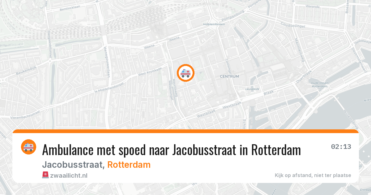 Ambulance met spoed naar Jacobusstraat in Rotterdam — 29 mei 2026