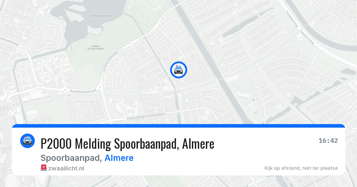 P2000 Melding Spoorbaanpad, Almere — 13 apr 2026
