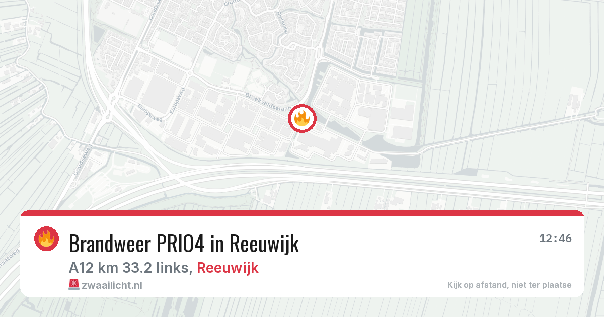 Brandweer PRIO4 in Reeuwijk — 28 mrt 2026 | 🚨 Zwaailicht.nl