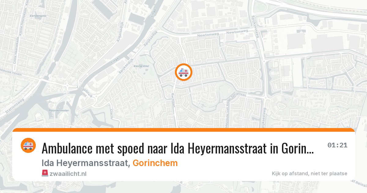 Ambulance met spoed naar Ida Heyermansstraat in Gorinchem — 15 mei 2026