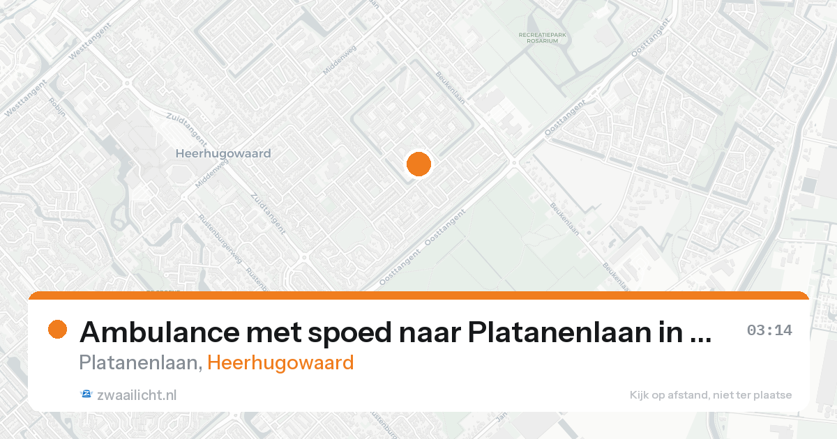 Ambulance met spoed naar Platanenlaan in Heerhugowaard — 19 aug 2026