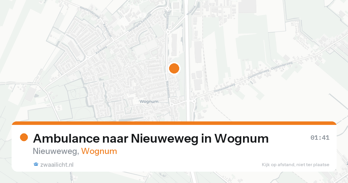 Ambulance naar Nieuweweg in Wognum — 16 mei 2026
