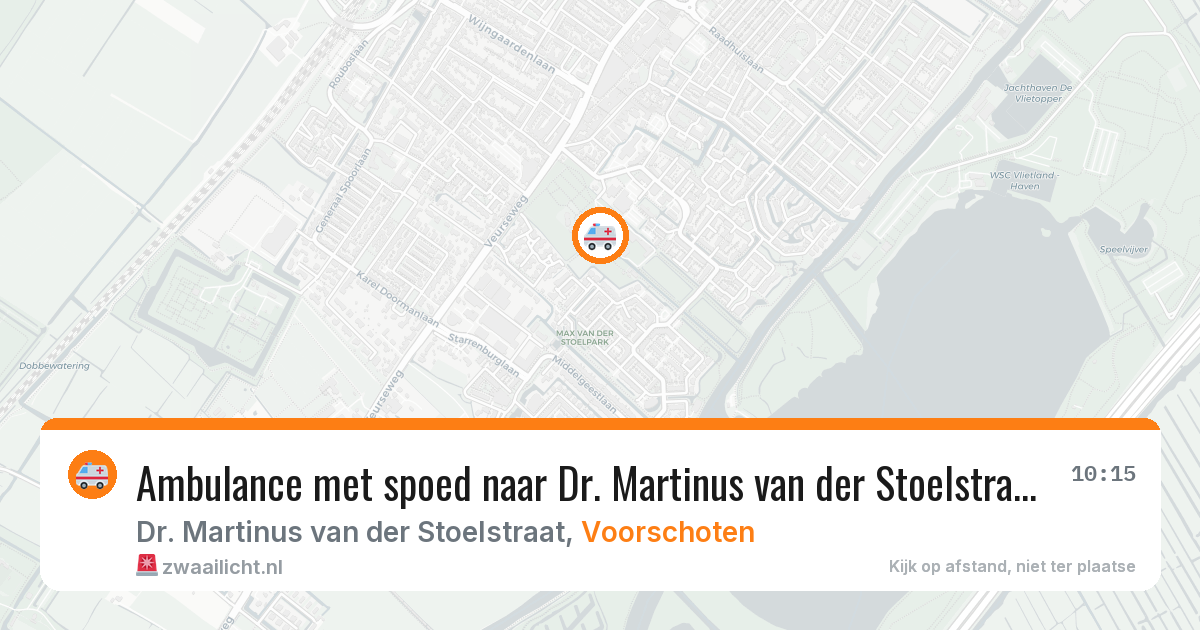 Ambulance met spoed naar Dr. Martinus van der Stoelstraat in Voorschoten — 9 aug 2026