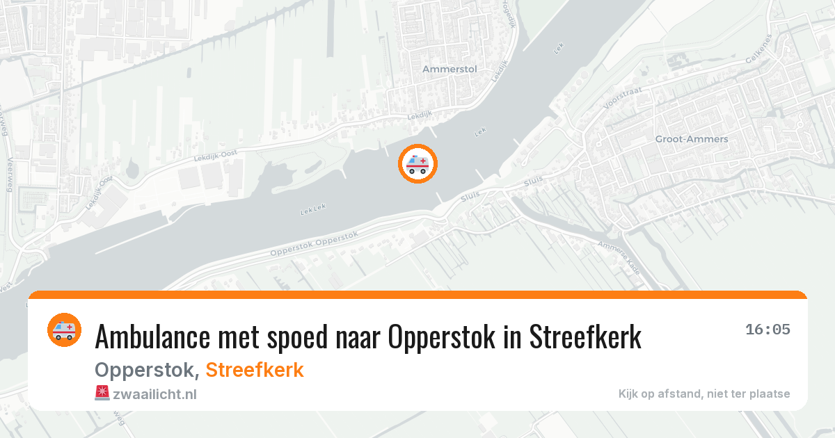 Ambulance met spoed naar Opperstok in Streefkerk — 30 jun 2026