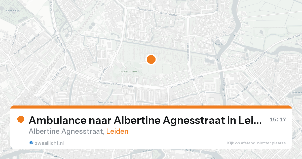 Ambulance naar Albertine Agnesstraat in Leiden — 23 aug 2026