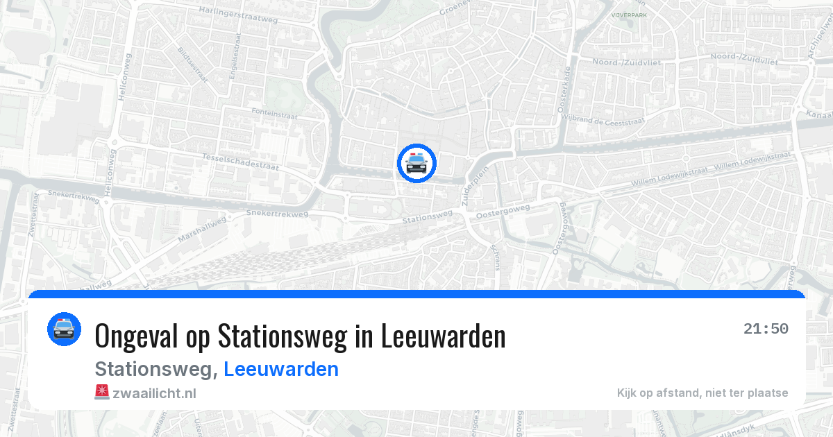 Ongeval op Stationsweg in Leeuwarden — 10 jul 2026