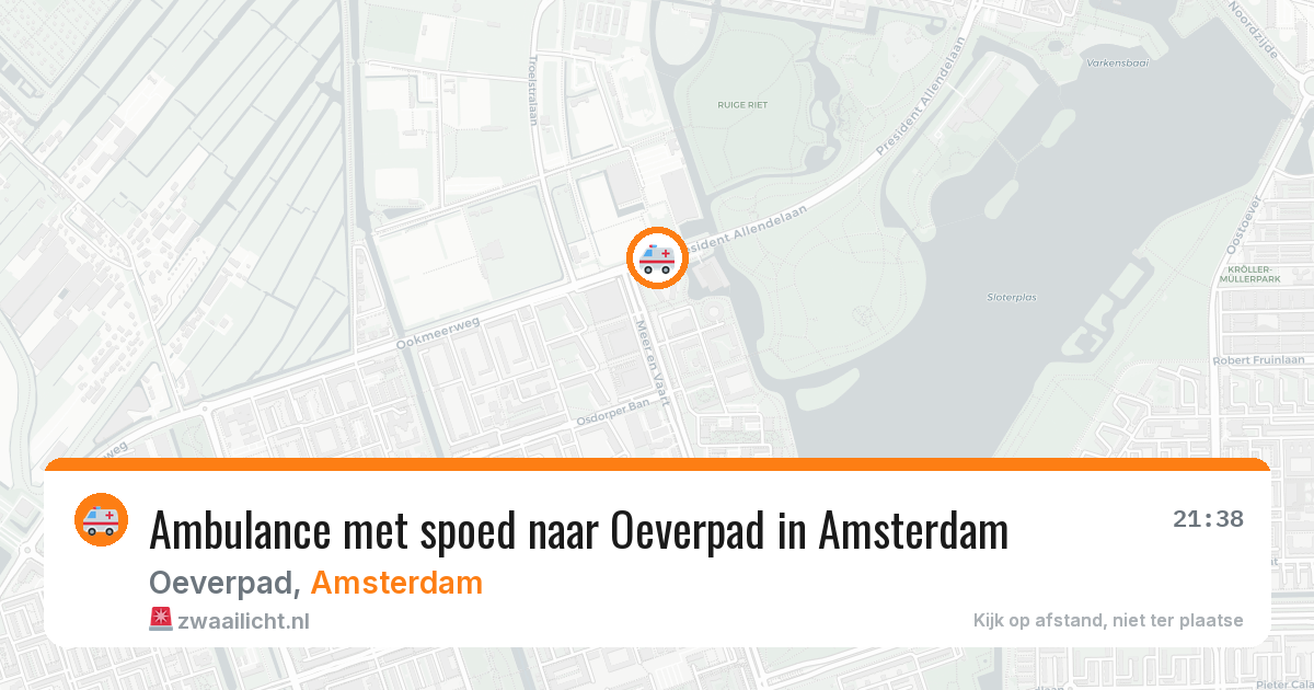 Ambulance met spoed naar Oeverpad in Amsterdam — 28 mrt 2026