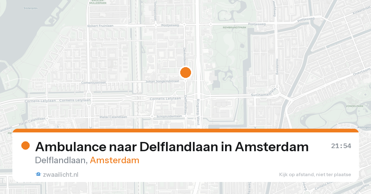 Ambulance naar Delflandlaan in Amsterdam — 22 jul 2026