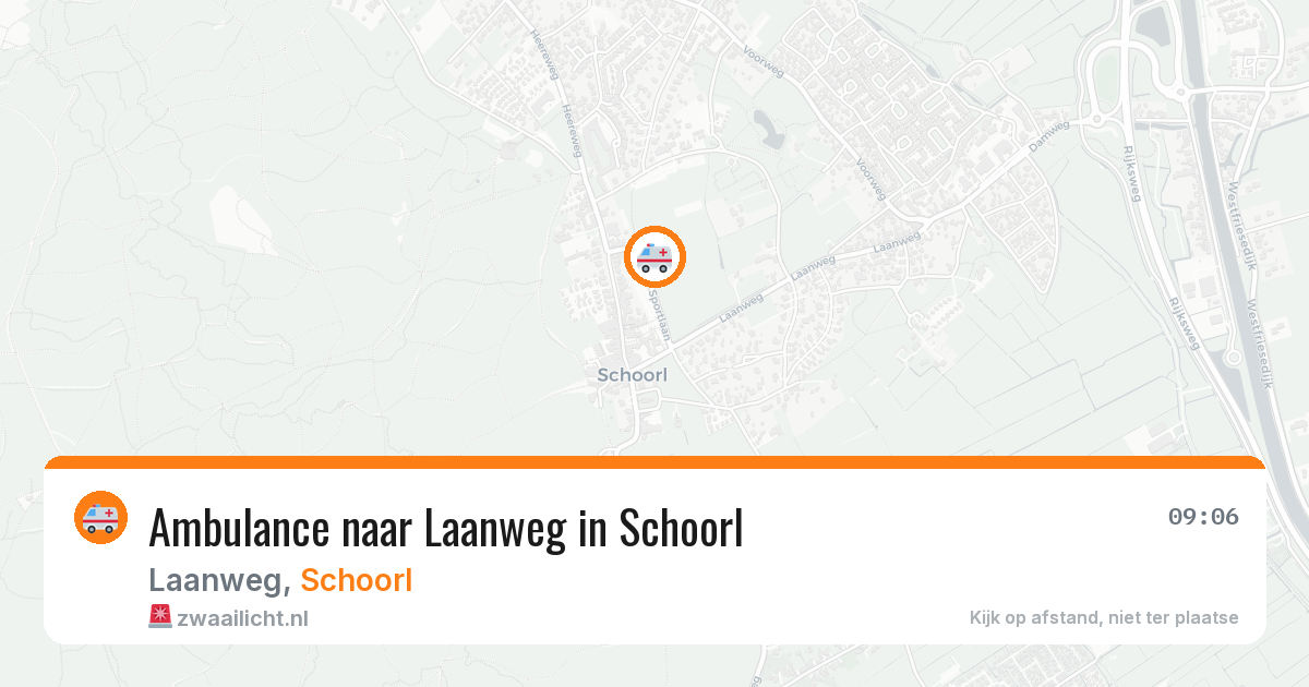 Ambulance naar Laanweg in Schoorl — 28 jun 2026