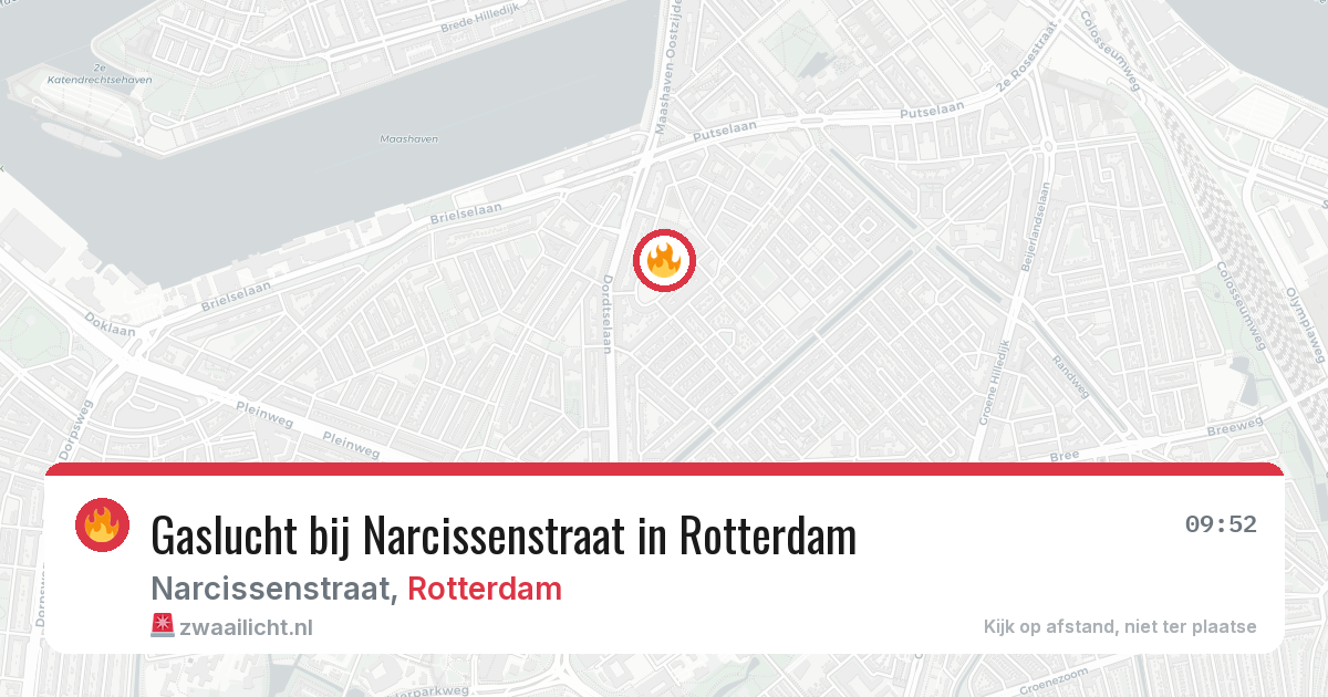 Gaslucht bij Narcissenstraat in Rotterdam — 10 apr 2026