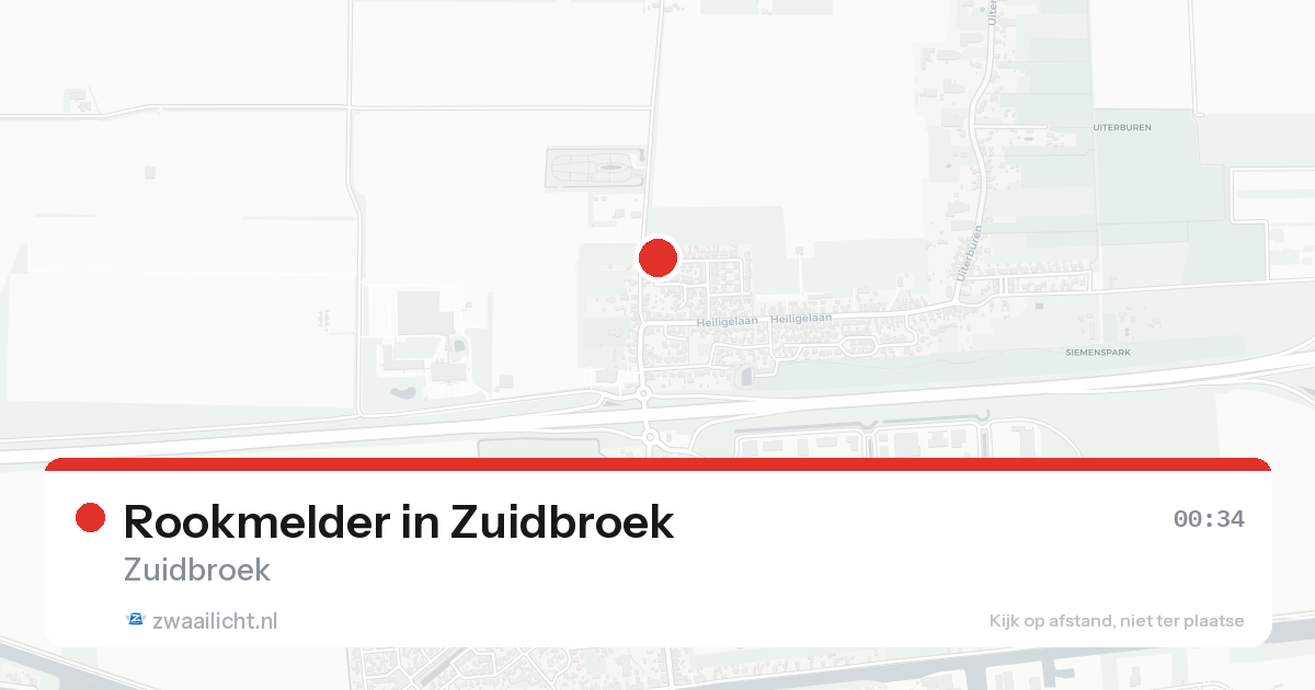 Rookmelder in Zuidbroek — 20 aug 2026