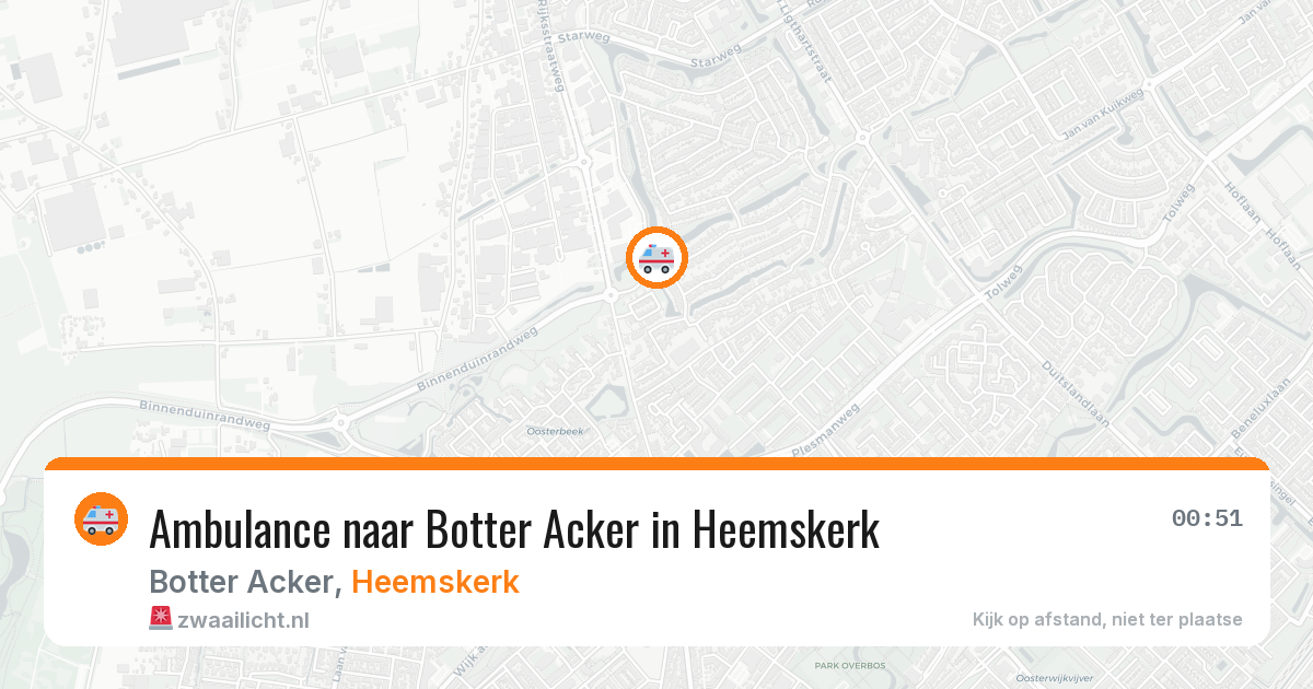 Ambulance naar Botter Acker in Heemskerk — 8 aug 2026