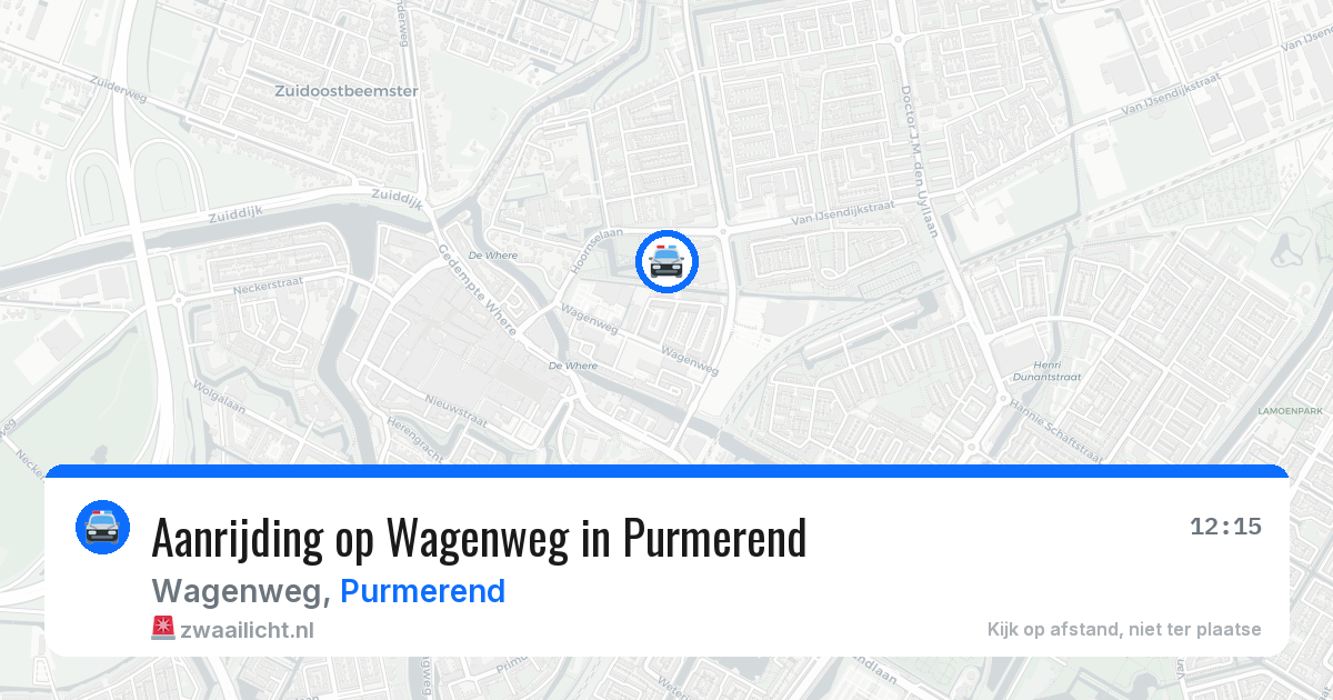 Aanrijding op Wagenweg in Purmerend — 24 jun 2026