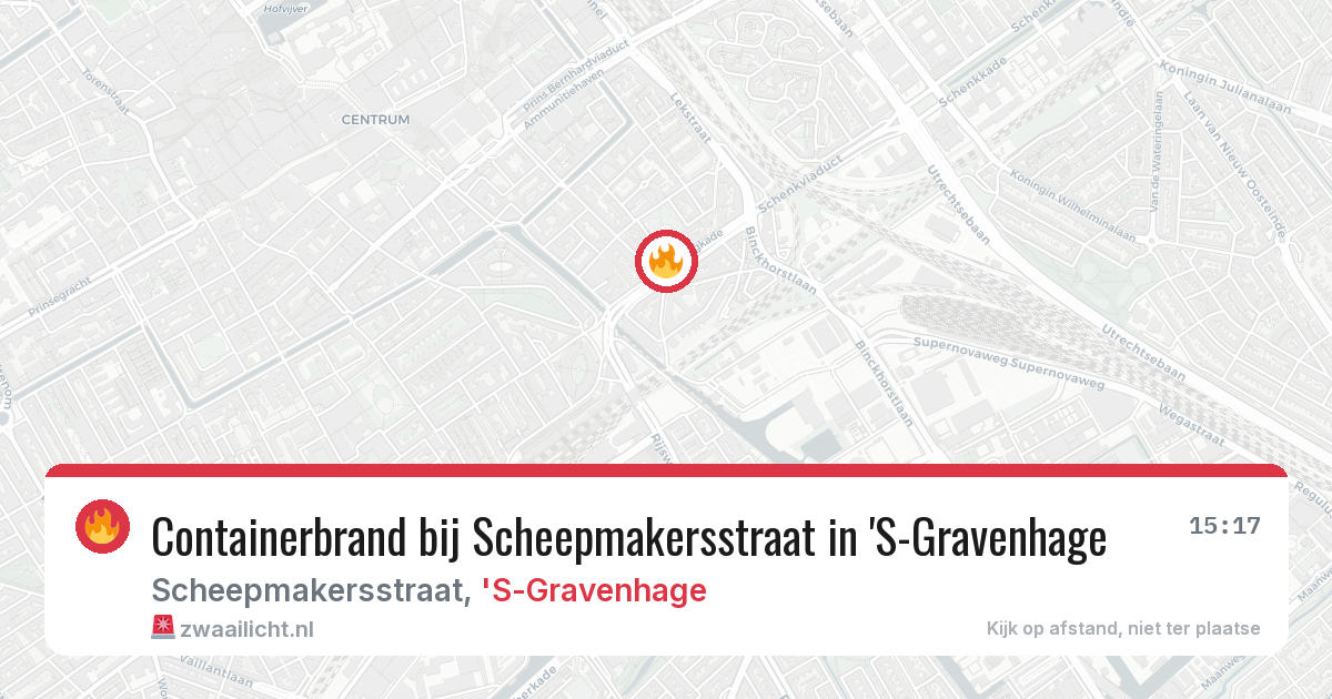 Containerbrand bij Scheepmakersstraat in 'S-Gravenhage — 27 mei 2026