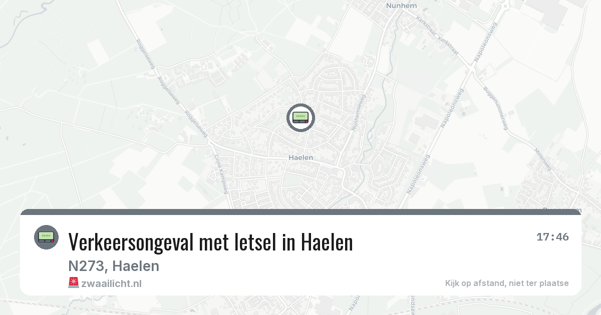 Verkeersongeval met letsel in Haelen — 13 jun 2026