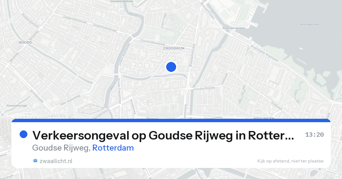 Verkeersongeval op Goudse Rijweg in Rotterdam — 15 aug 2026