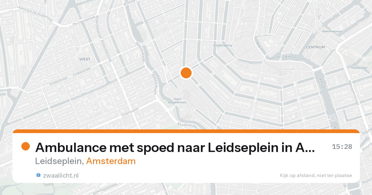 Ambulance met spoed naar Leidseplein in Amsterdam — 7 feb 2026