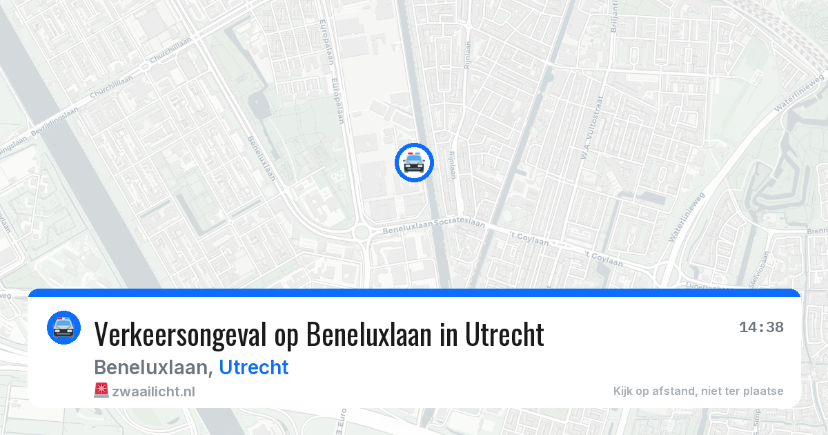 Verkeersongeval op Beneluxlaan in Utrecht — 25 apr 2026