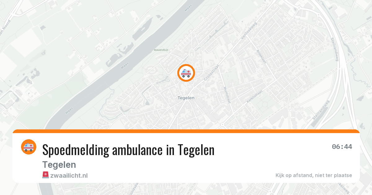 Spoedmelding ambulance in Tegelen — 2 jul 2026