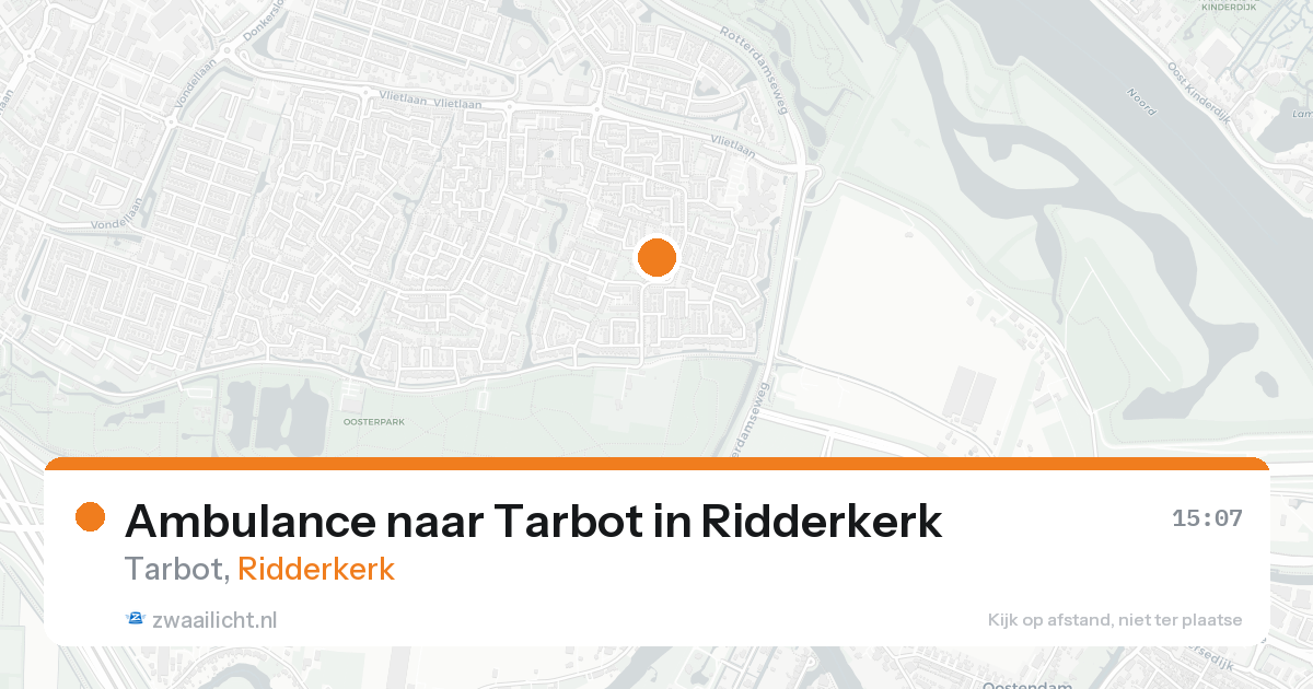 Ambulance naar Tarbot in Ridderkerk — 6 jun 2026