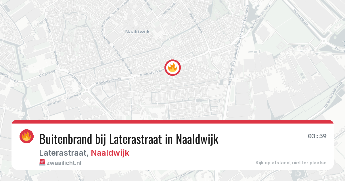 Buitenbrand bij Laterastraat in Naaldwijk — 21 jun 2026