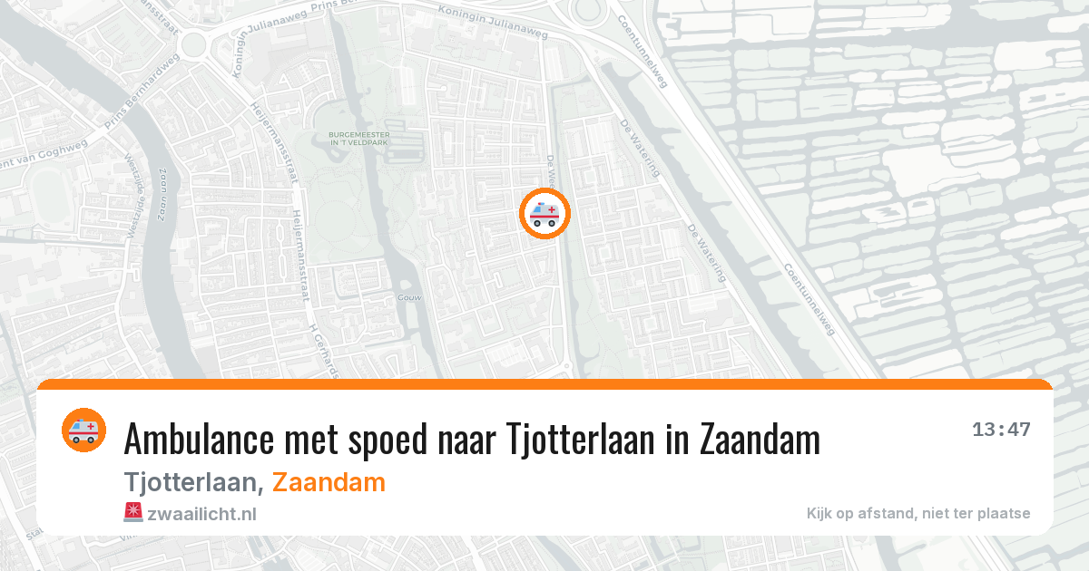 Ambulance met spoed naar Tjotterlaan in Zaandam — 12 feb 2026
