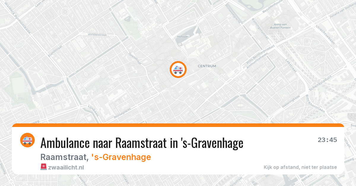 Ambulance naar Raamstraat in 's-Gravenhage — 1 apr 2026