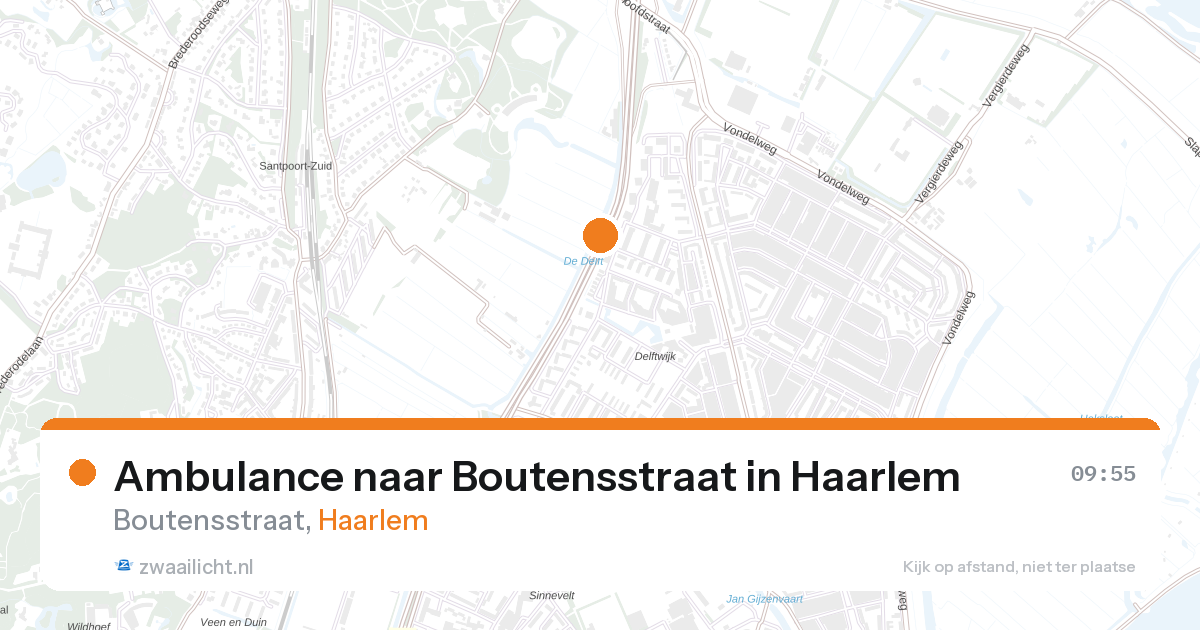 Ambulance naar Boutensstraat in Haarlem — 28 aug 2026
