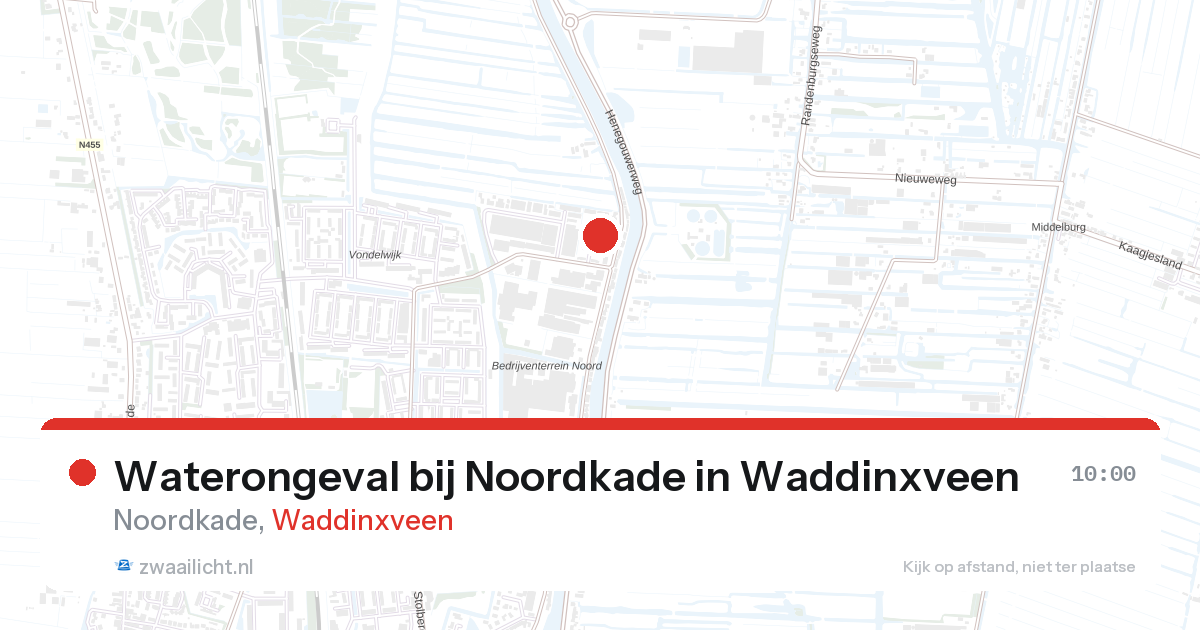 Waterongeval bij Noordkade in Waddinxveen — 27 aug 2026
