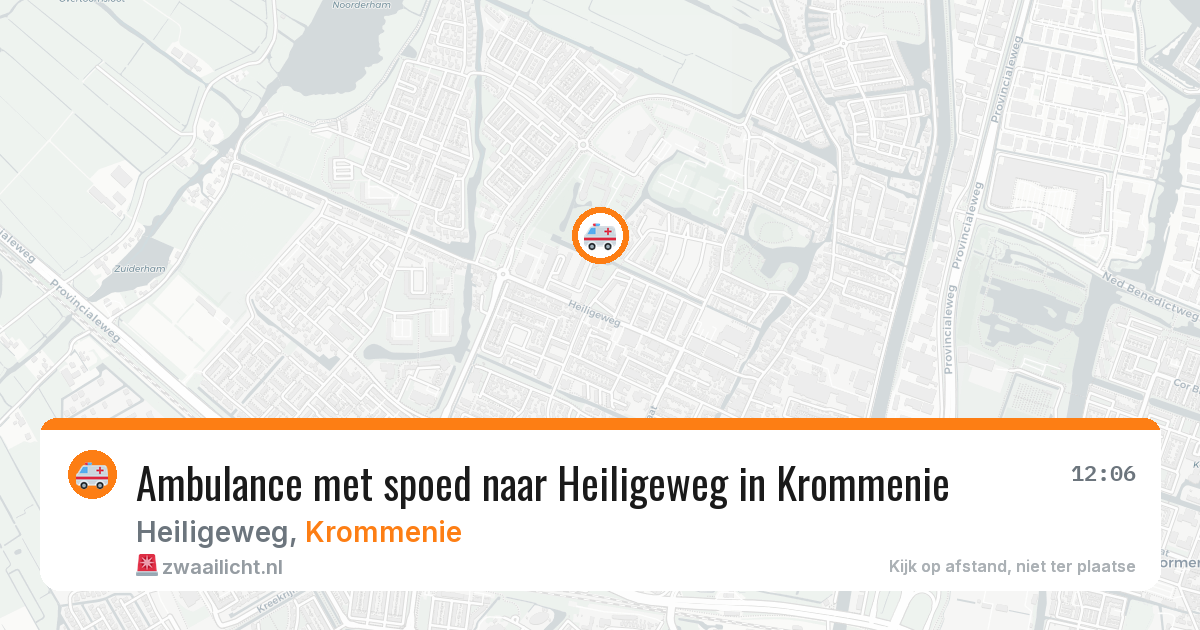 Ambulance met spoed naar Heiligeweg in Krommenie — 9 jun 2026