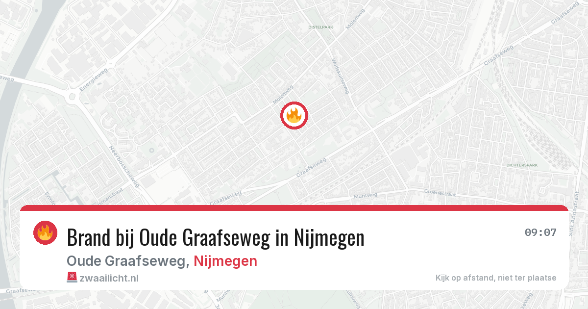 Brand bij Oude Graafseweg in Nijmegen — 28 jun 2026
