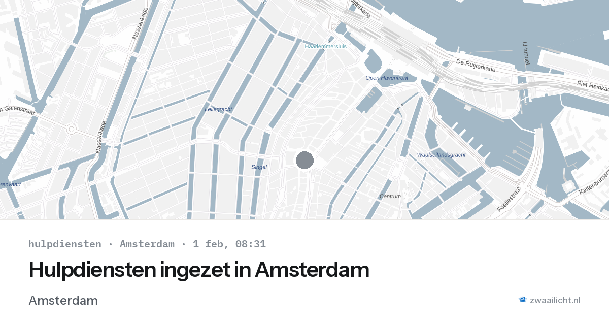 Hulpdiensten ingezet in Amsterdam — 1 feb 2026 | 🚨 Zwaailicht.nl