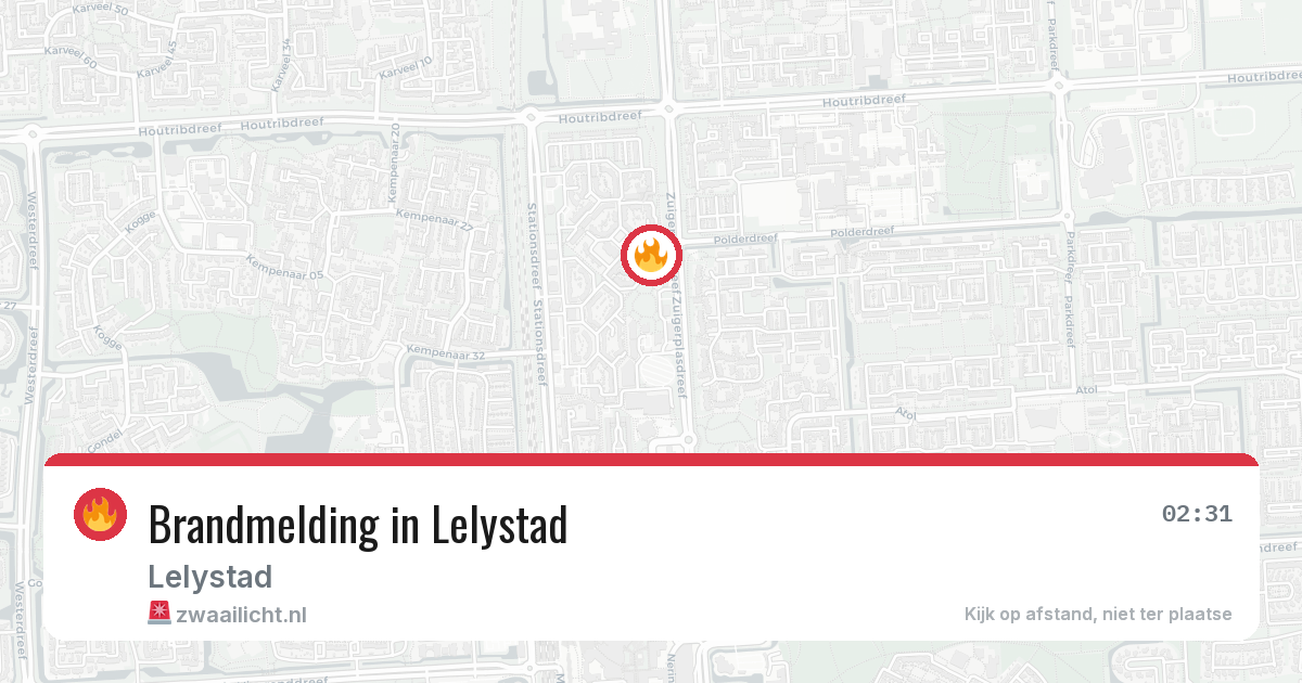 Brandmelding in Lelystad — 15 mei 2026